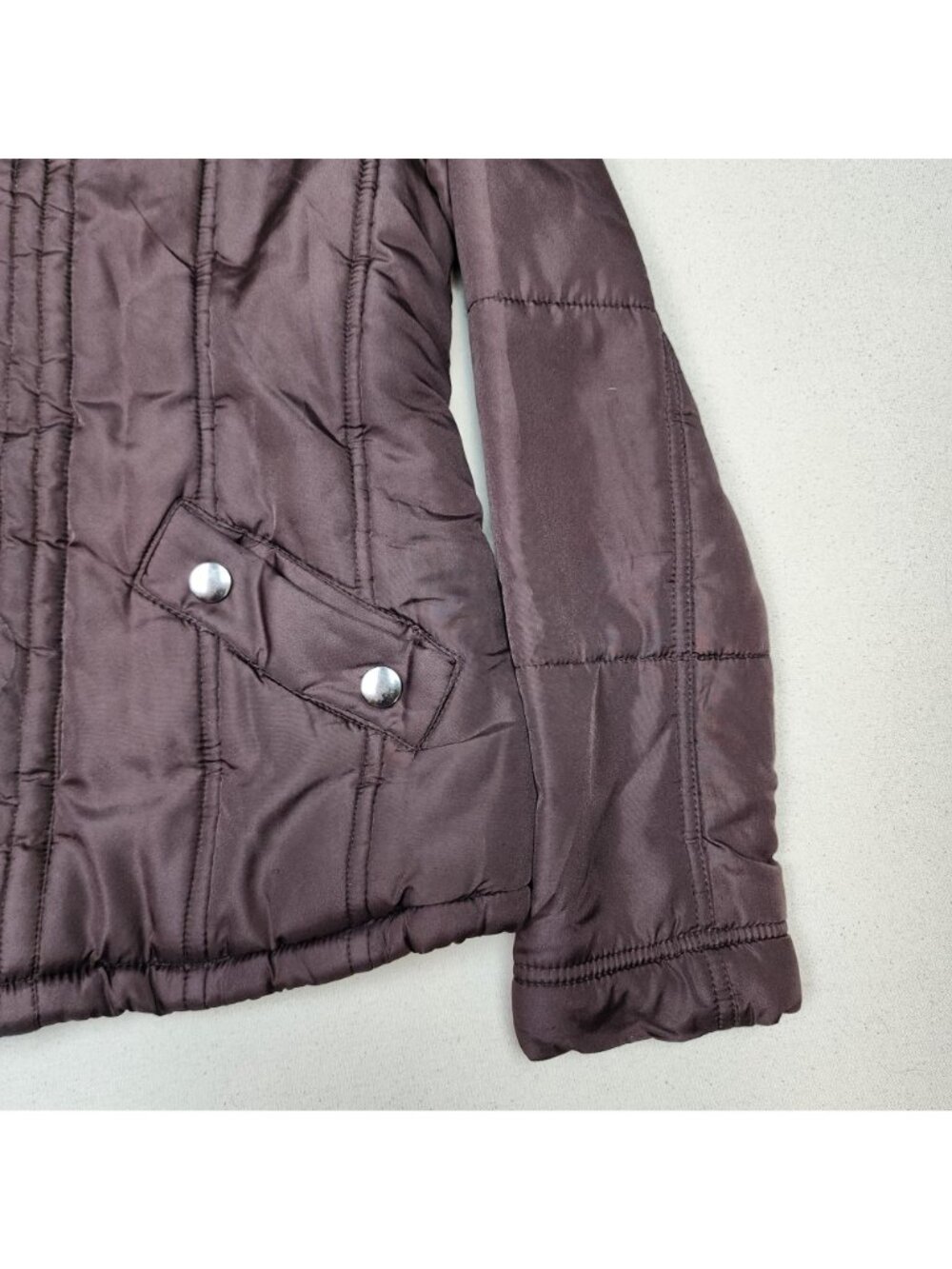 YMI Women's Hooded Faux Fur Lined Water Resistant Bur Puffer Jacket Sz M Y2K VTG - Picture 4 of 9